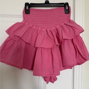 Altar'd State Pink Ruffled Skort